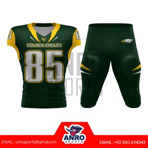 dark green american football uniform