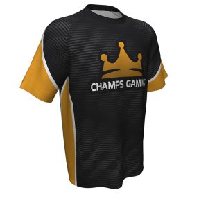 Black and Yellow Esports Short Sleeve Jersey
