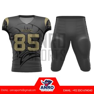gray american football uniform