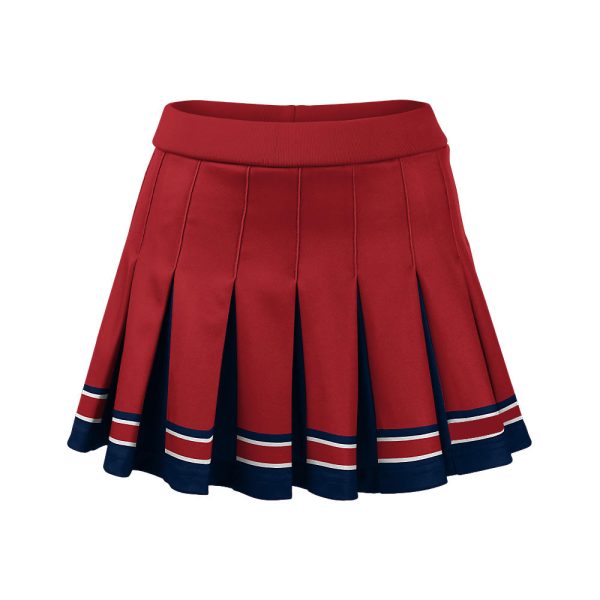 Red and Black Cheer Pleated Skirt