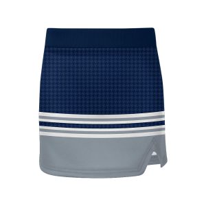 Blue and Gray Cheer V-Notch Skirt