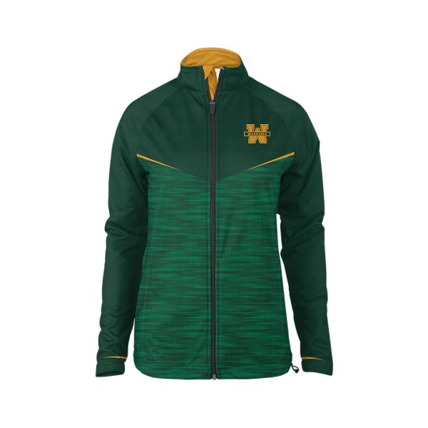 Green and Yellow Ladies Verge Warm-Up Full-Zip Jacket