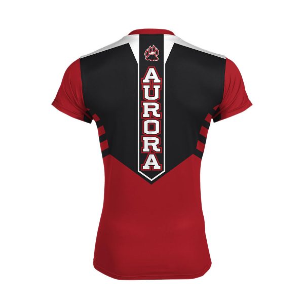red and black wrestling compression shirt - Image 2