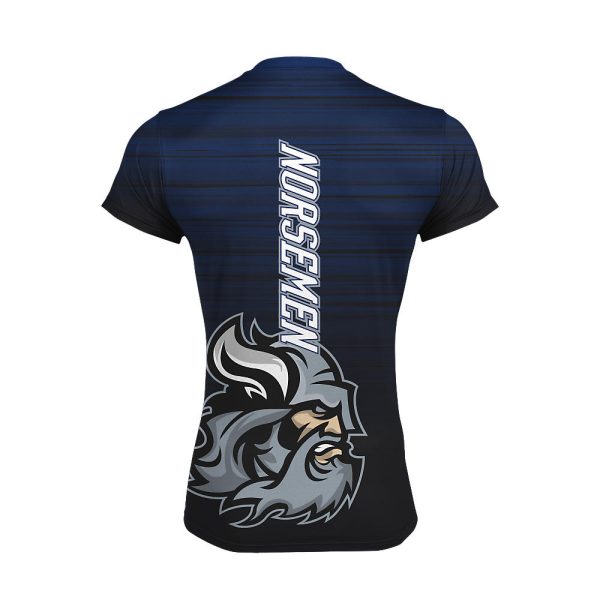 blue and black wrestling compression shirt - Image 2