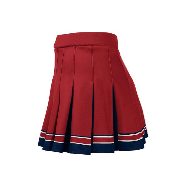 Red and Black Cheer Pleated Skirt - Image 3