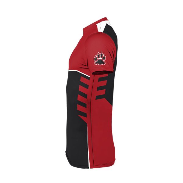 red and black wrestling compression shirt - Image 3