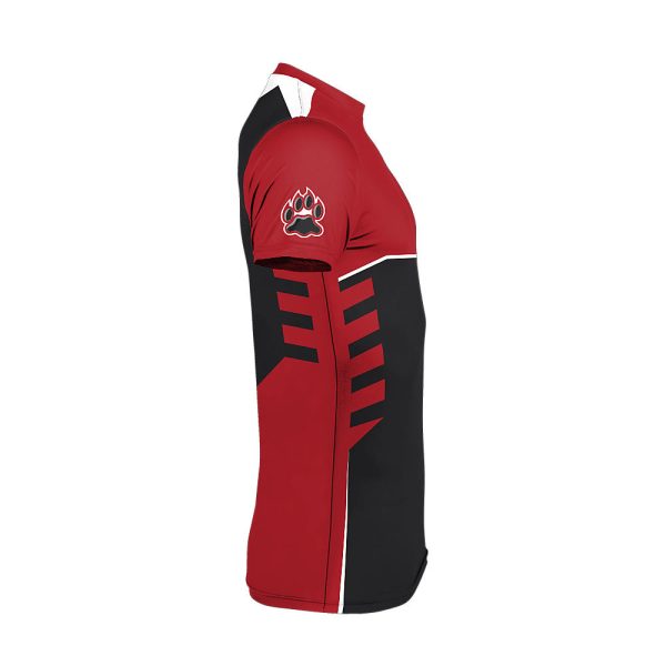 red and black wrestling compression shirt - Image 4