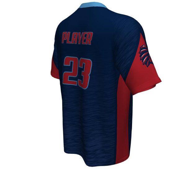Blue and Red Slowpitch Jersey - Image 2