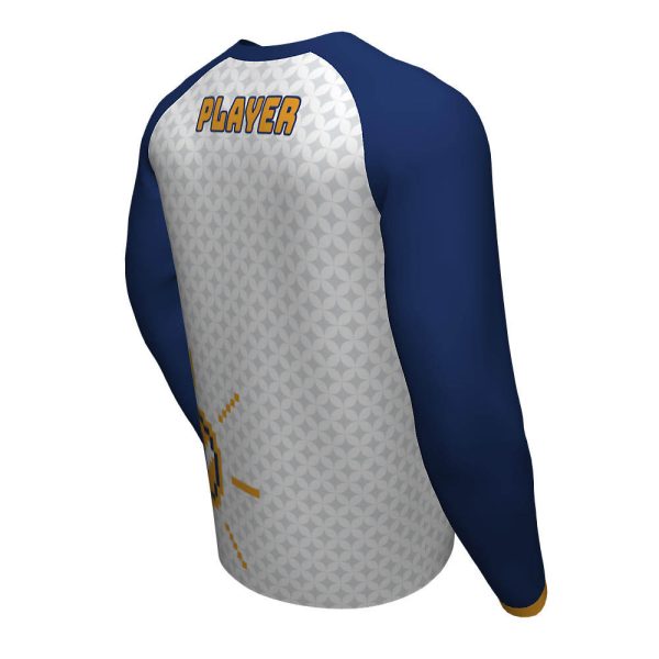 Blue and White Esports Long Sleeve Jersey - Image 2
