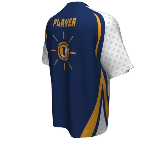 White and Blue Esports Short Sleeve Jersey - Image 2
