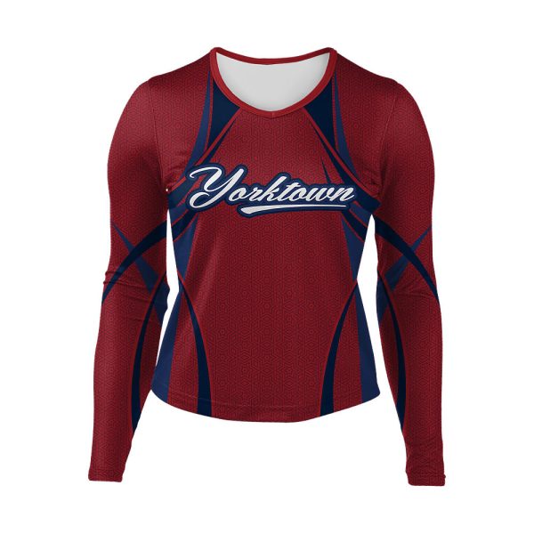 Red and blue Cheer Long Sleeve Shell