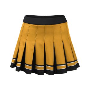 Yellow and Black Cheer Pleated Skirt