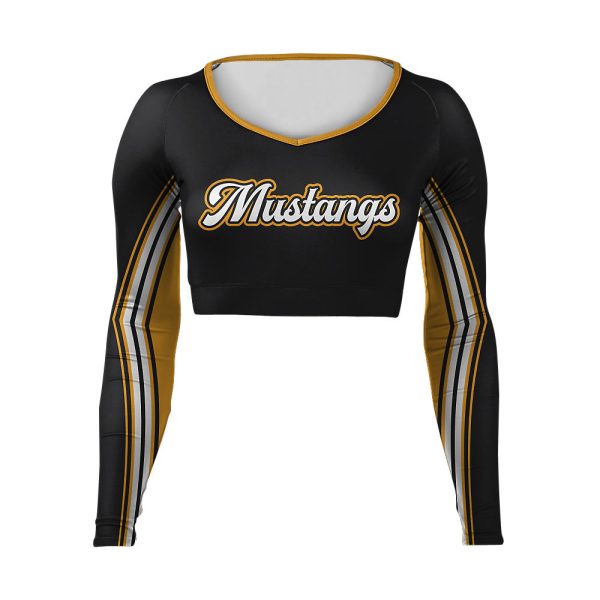 Black and Yellow Cheer V-Neck Bodyliner