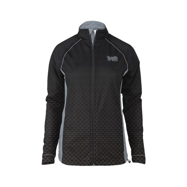 Black and gray Ladies Verge Warm-Up Full-Zip Jacket