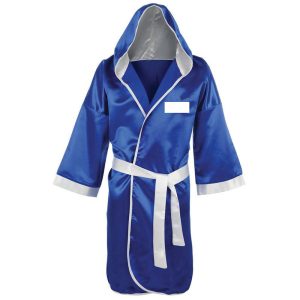 blue boxing robe
