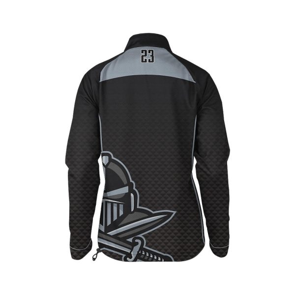 Black and gray Ladies Verge Warm-Up Full-Zip Jacket - Image 4