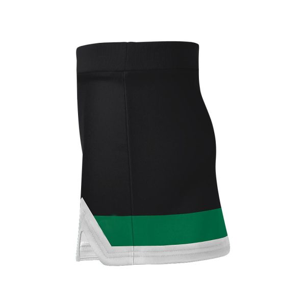 Black White and Green Cheer V-Notch Skirt - Image 3