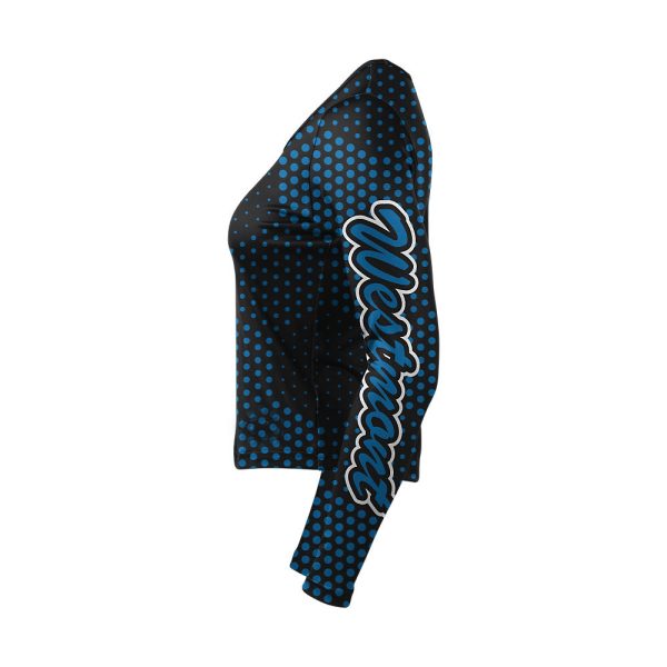Blue and Black Cheer Long Sleeve Shell - Image 3