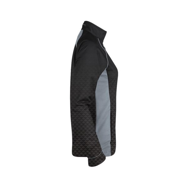 Black and gray Ladies Verge Warm-Up Full-Zip Jacket - Image 3