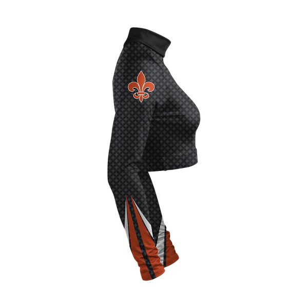 Black and Orange Cheer Mock Neck Bodyliner - Image 4