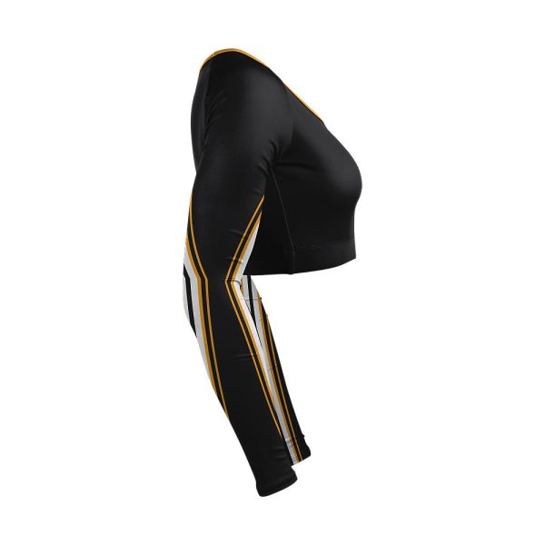 Black and Yellow Cheer V-Neck Bodyliner - Image 4