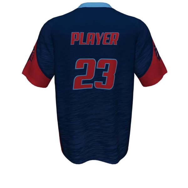 Blue and Red Slowpitch Jersey - Image 3