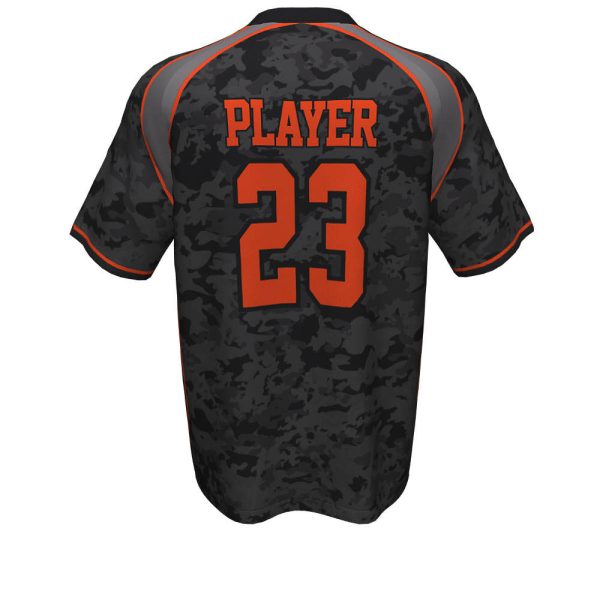 Gray and Orange Slowpitch Jersey - Image 3