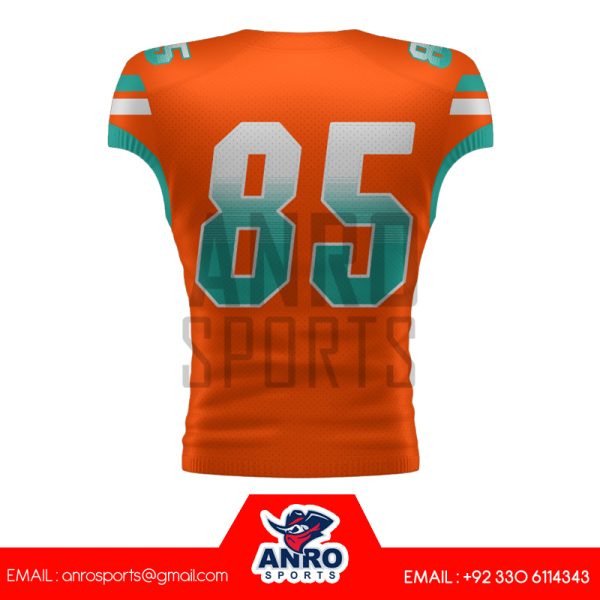 orange american football uniform - Image 5