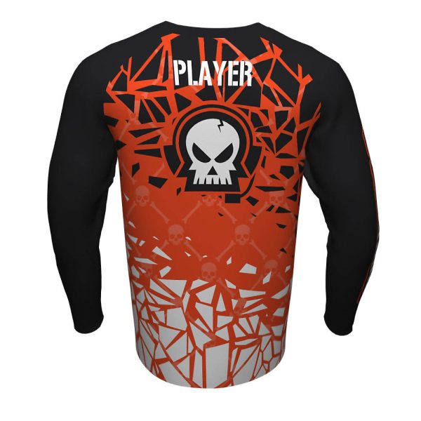 Black and Orange Esports Long Sleeve Jersey - Image 3