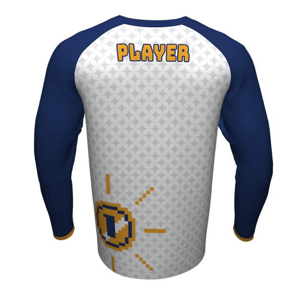 Blue and White Esports Long Sleeve Jersey - Image 3