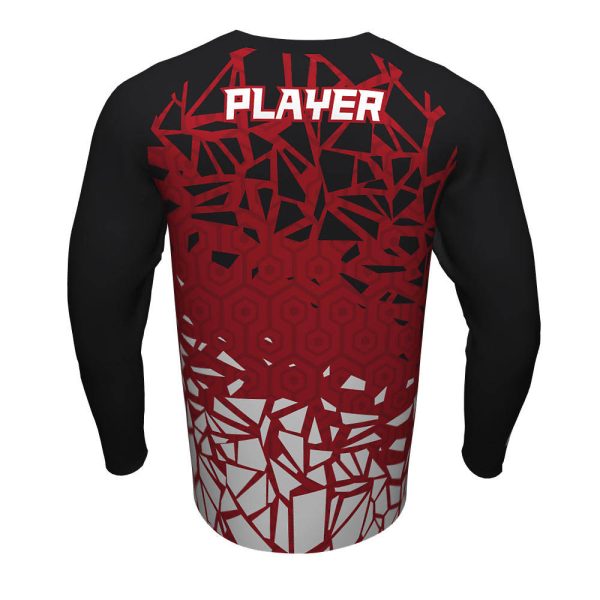 Black and Red Esports Long Sleeve Jerseys - Image 3
