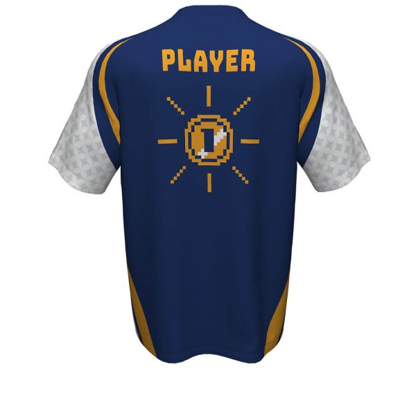 White and Blue Esports Short Sleeve Jersey - Image 3