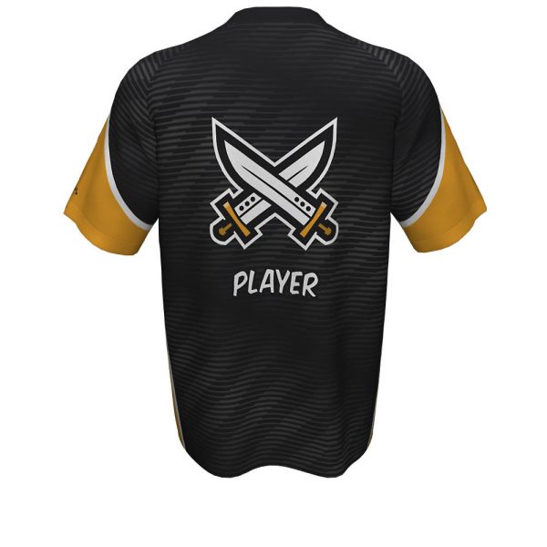 Black and Yellow Esports Short Sleeve Jersey - Image 3