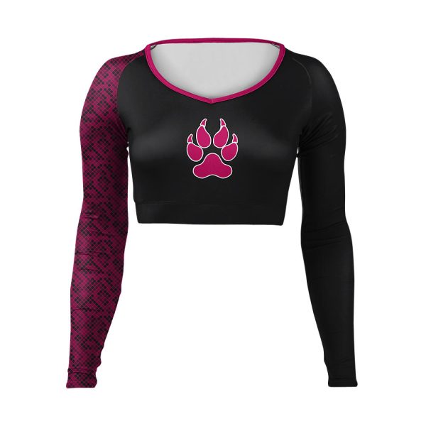 Black and Pink Cheer V-Neck Bodyliner