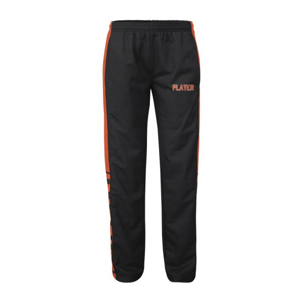 Black and Orange Ladies Verge Warm-Up Pants - Image 4