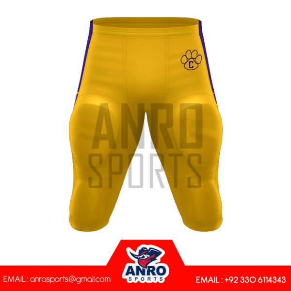 Yellow and Blue American Football Uniform - Image 4