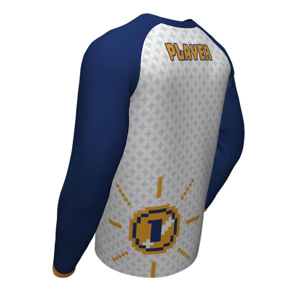 Blue and White Esports Long Sleeve Jersey - Image 4