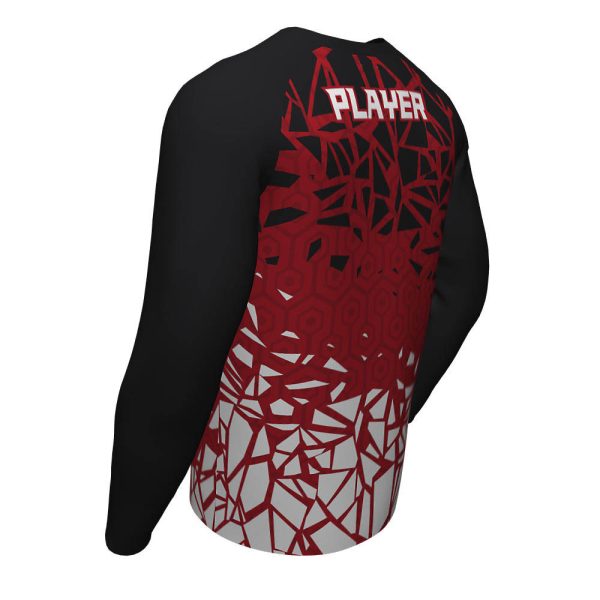 Black and Red Esports Long Sleeve Jerseys - Image 4
