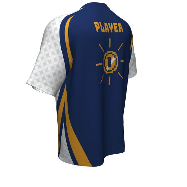 White and Blue Esports Short Sleeve Jersey - Image 4