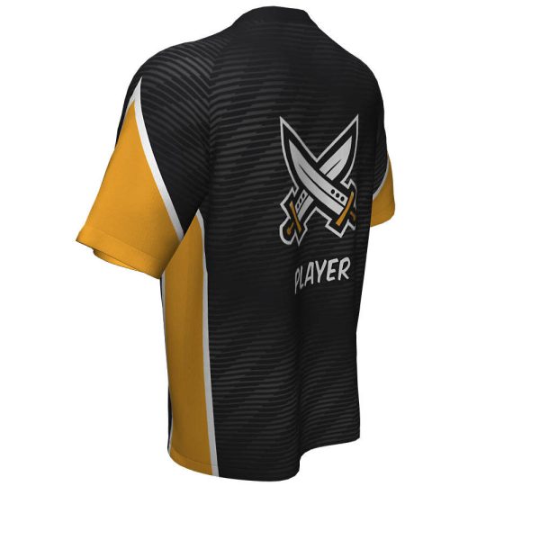Black and Yellow Esports Short Sleeve Jersey - Image 4