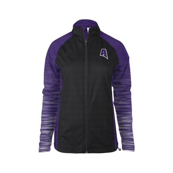 Purple and Black Ladies Verge Warm-Up Full-Zip Jacket
