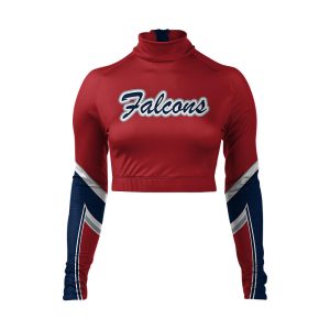 Red and blue Cheer Mock Neck Bodyliner