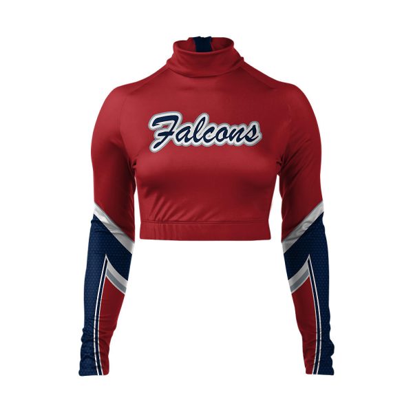Red and blue Cheer Mock Neck Bodyliner