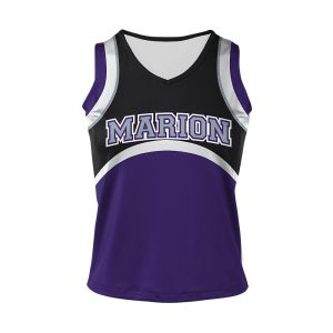 Purple and Black Cheer Sleeveless Shell