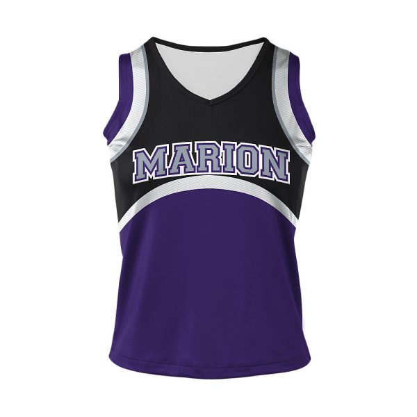 Purple and Black Cheer Sleeveless Shell