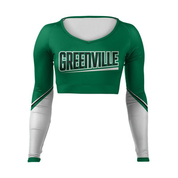 Green and Gray Cheer V-Neck Bodyliner