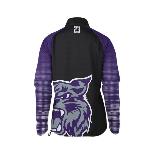 Purple and Black Ladies Verge Warm-Up Full-Zip Jacket - Image 5