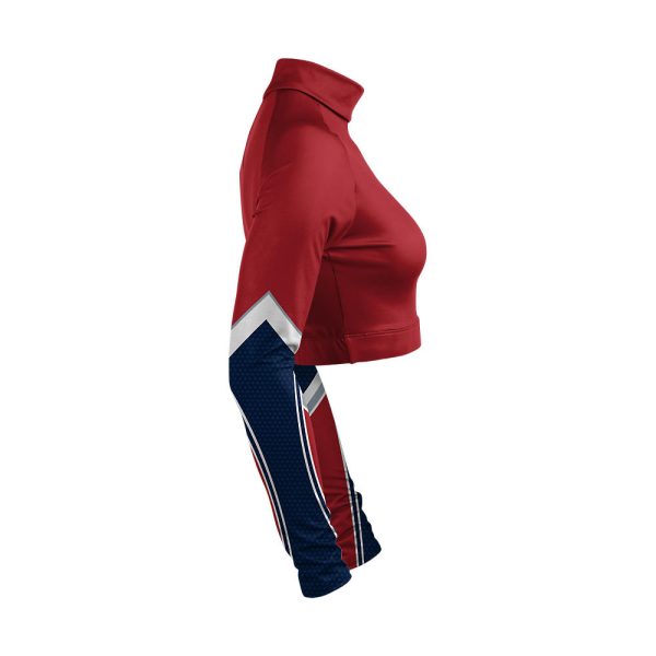 Red and blue Cheer Mock Neck Bodyliner - Image 2