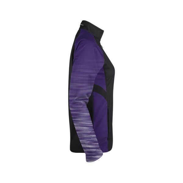 Purple and Black Ladies Verge Warm-Up Full-Zip Jacket - Image 4