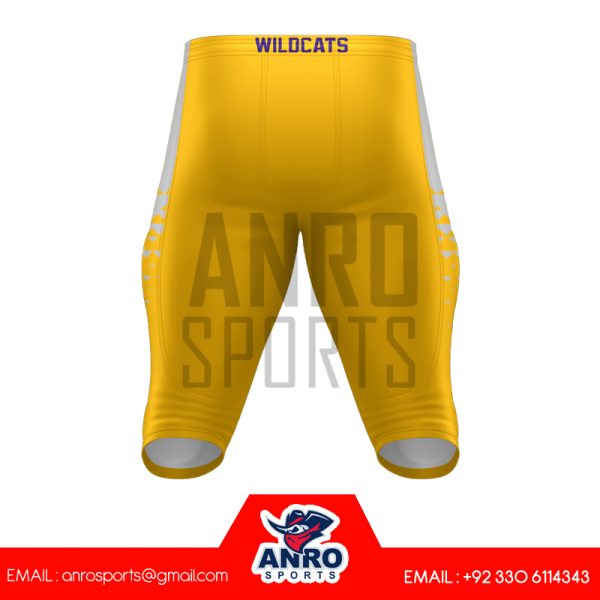 Yellow and Blue American Football Uniform - Image 3
